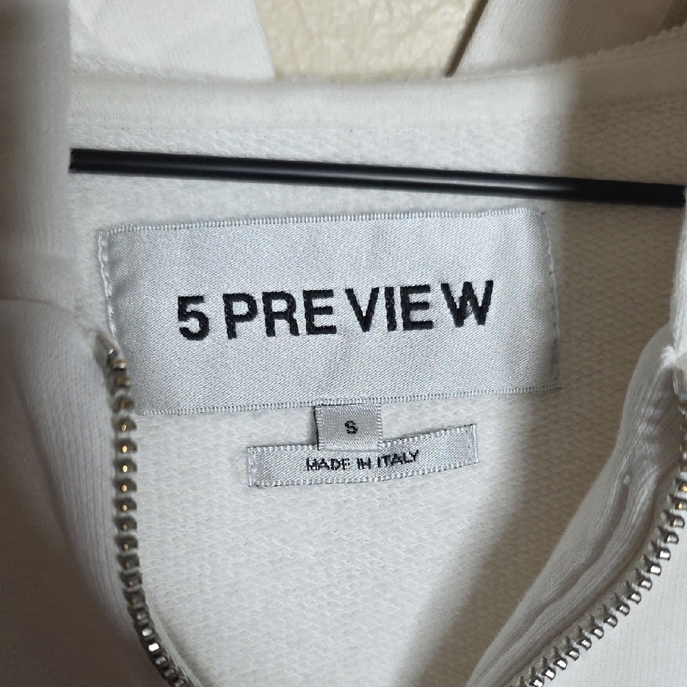 5Preview Zip Up Hoodie White Spring Summer 2008 Graphic Y2K Streetwear Small - Picture 4 of 13